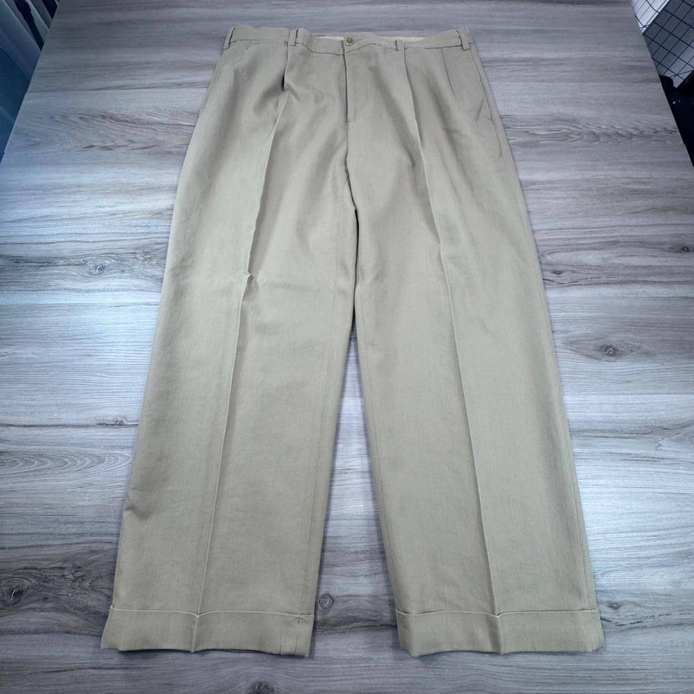 Nautica Mens Dress Pants 38x30 Polyester Rayon Cotton Blend